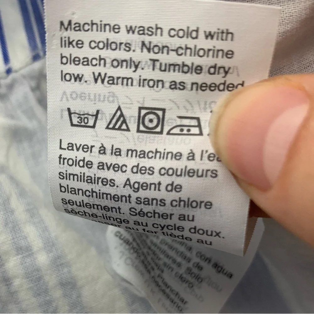 J. by J. Crew Blue White Striped Midi Skirt with Bow Waist, Size 2 - Picture 7 of 11